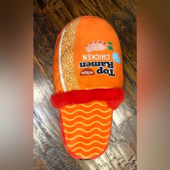 Odd Sox Top Ramen Slippers - Red and Orange - Beef and Chicken | Sz L - Unisex - Picture 5 of 5